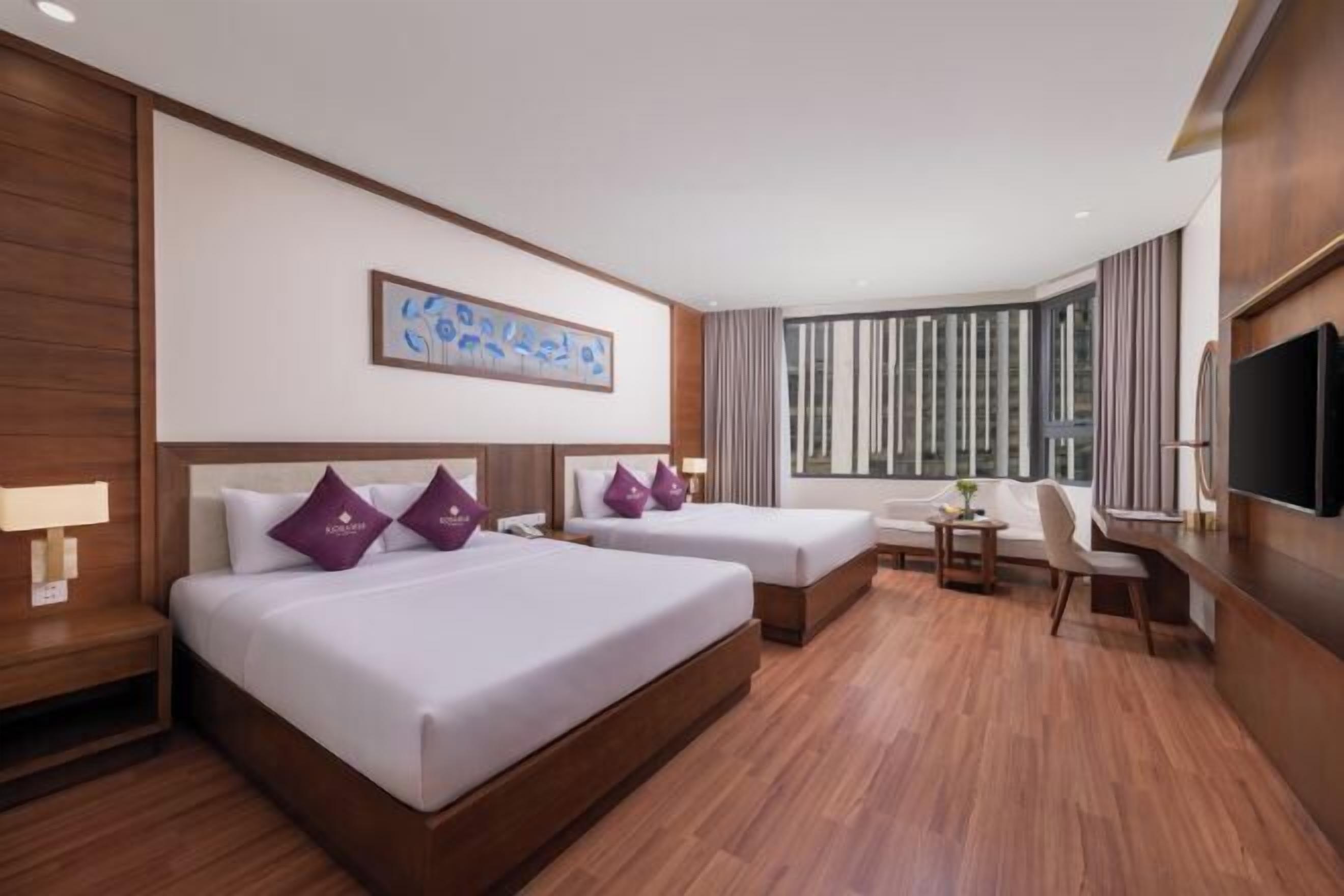 Luxe beddengoed, donsdekens, Select Comfort-bedden, een minibar