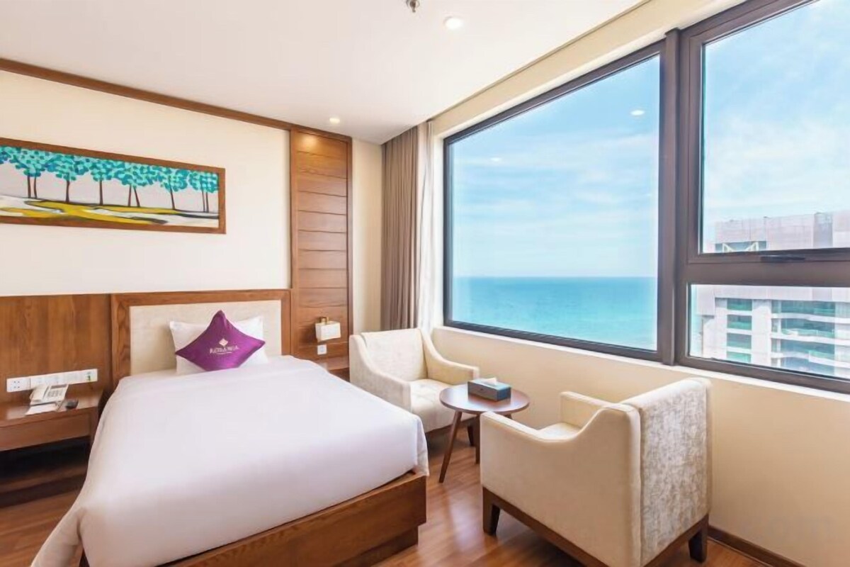 Premium bedding, down comforters, Select Comfort beds, minibar