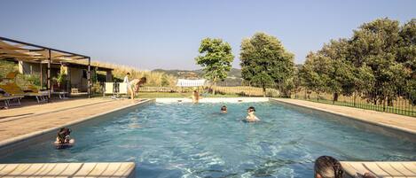 Outdoor pool, a heated pool