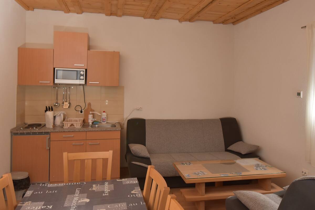 Apartamento, 2 habitaciones, balcón | Zona de estar | Una televisión de pantalla plana