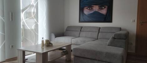 Smart TV, fireplace, DVD player, books