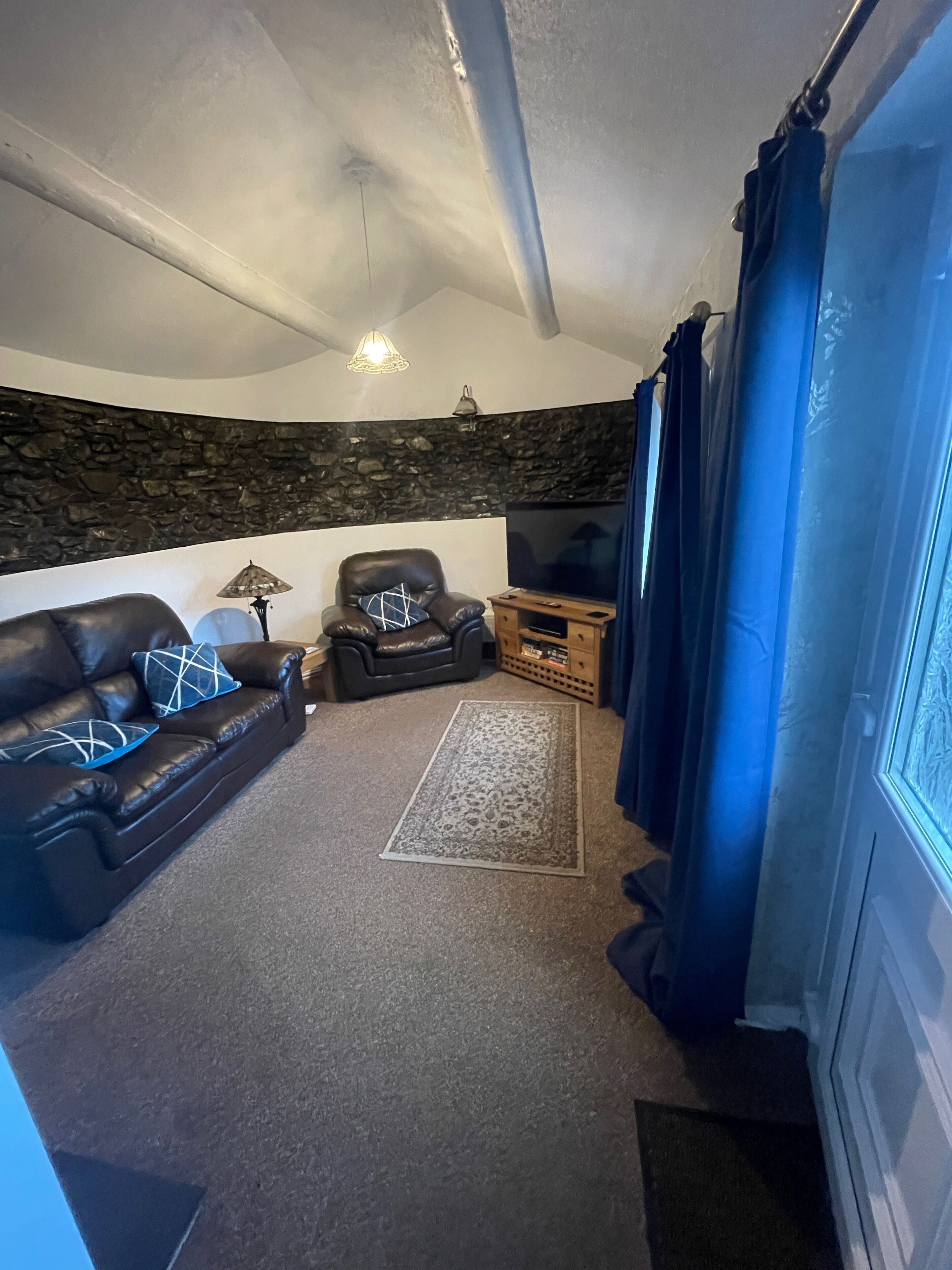 Smart-tv, pejs, dvd-afspiller, bøger