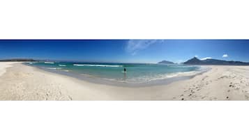 Beach nearby, sun loungers