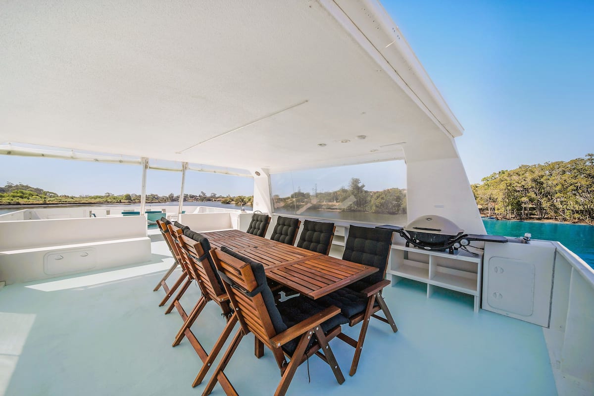 Mobile Familienunterkunft, 4 Schlafzimmer, Flussblick (Osprey) | Terrasse/Patio