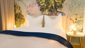 Individually decorated, desk, blackout curtains, free WiFi