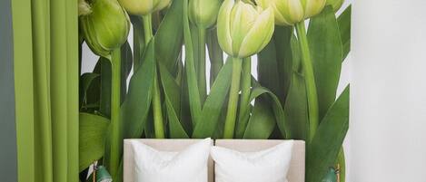 Individually decorated, desk, blackout curtains, free WiFi