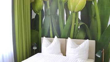 Individually decorated, desk, blackout curtains, free WiFi