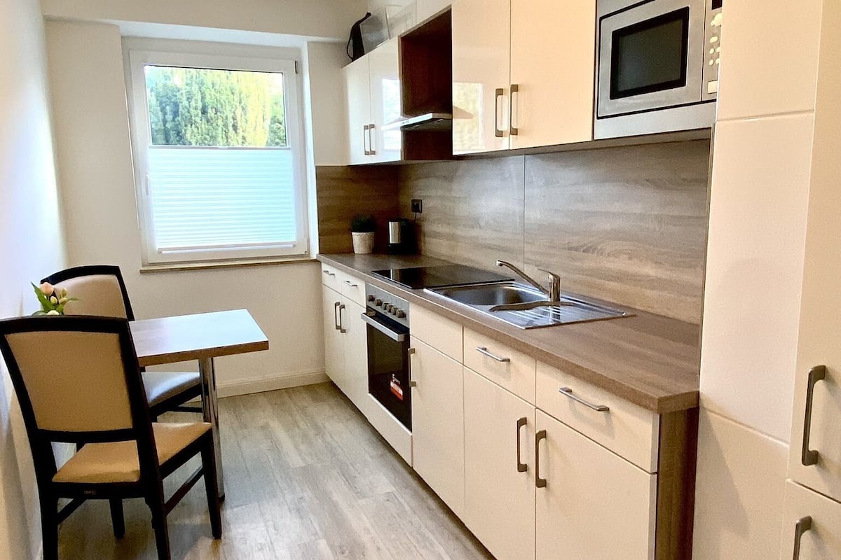 basic condo | private kitchen | oven, stovetop, electric kettle, cookware/dishes/utensils