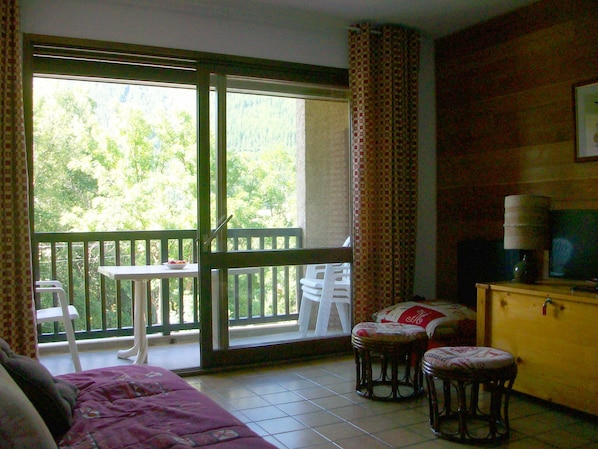 Flachbildfernseher, BĂŒcher, Stereoanlage