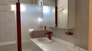 Shower, hair dryer, toilet paper - Air-conditioned apartment for rent in Mèze, Hérault (Mèze)