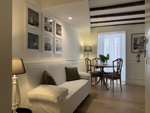 Exclusive Apartment, 1 Bedroom, Kitchen, Mezzanine | Living area