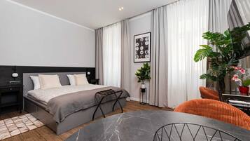 Estudio de diseñador | Ropa de cama de alta calidad y minibar