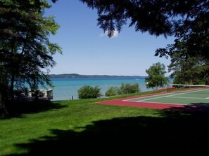 tennis court with fabulous views