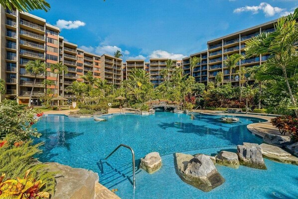 Outdoor pool - KS 936 Kaanapali Penthouse Studio with AC and Pool (Napali)