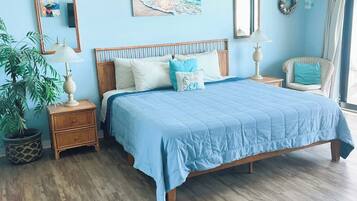 2 bedrooms, desk, iron/ironing board, travel crib