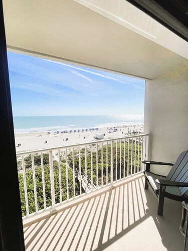 FLOAT ABOVE THE OCEAN!! Top Floor views! Space X Views! Right Downtown!