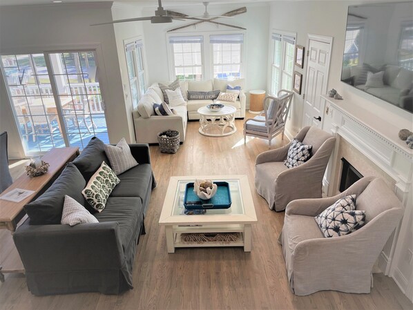 Smart TV, video games, ping pong, books