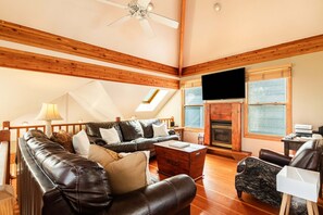 TV, fireplace, video games