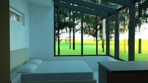 Casa adossada panoràmica, 1 dormitori, cuina, vistes al turó