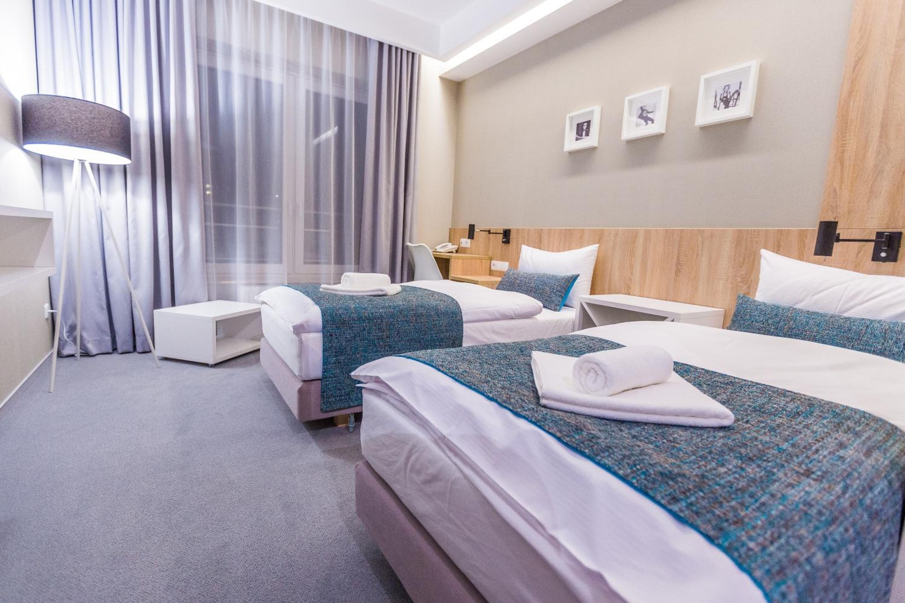 desk, blackout curtains, soundproofing, iron/ironing board