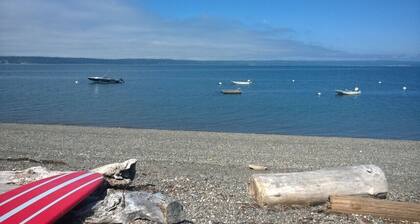 McKees Beach house located on one of the nicest beaches on Port Susan Bay.