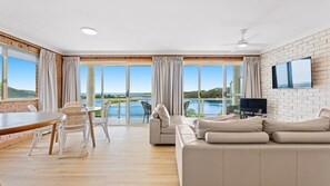 Televisio, DVD-soitin, kirjoja