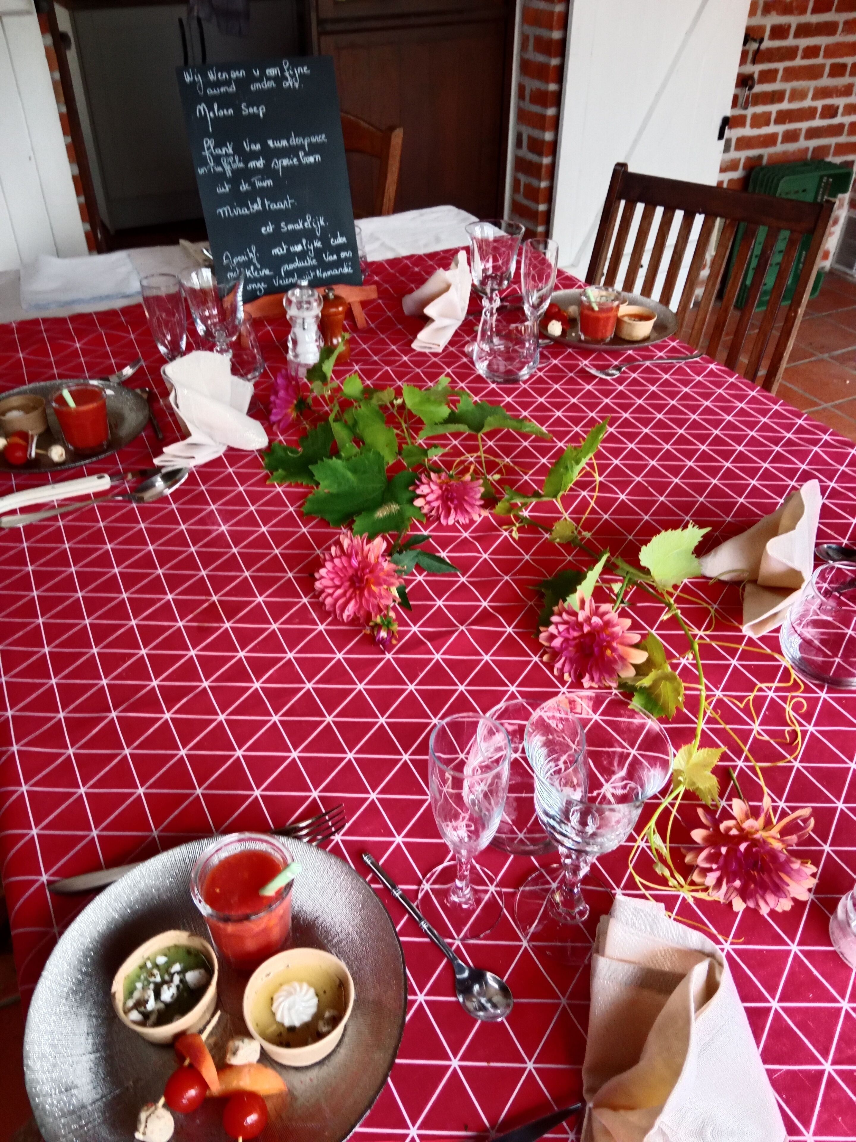 Dîner servi sur place