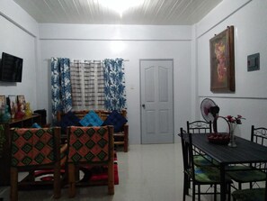 Apartment, 2 Bedrooms (with 1 Double Floor Mattress) | Living area | Flat-screen TV - Marie's Sleep Transient House (Alaminos)