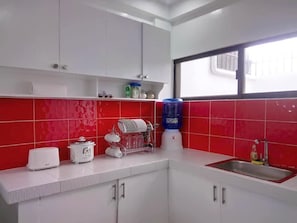 Apartment, 2 Bedrooms | Private kitchenette | Full-size fridge, stovetop, electric kettle, toaster