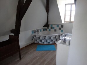 Double Room, 1 Double Bed, Non Smoking | Bathroom | Shower, free toiletries, towels - Le Petit Plessis (Ruaudin)