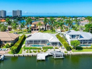 Exterior - Waterfront 3BR, heated pool, WiFi, and serene Mid-Island views. (Marco Island)