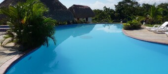 Beach, Pool and Mountains.  Perfect Tropical Paradise
