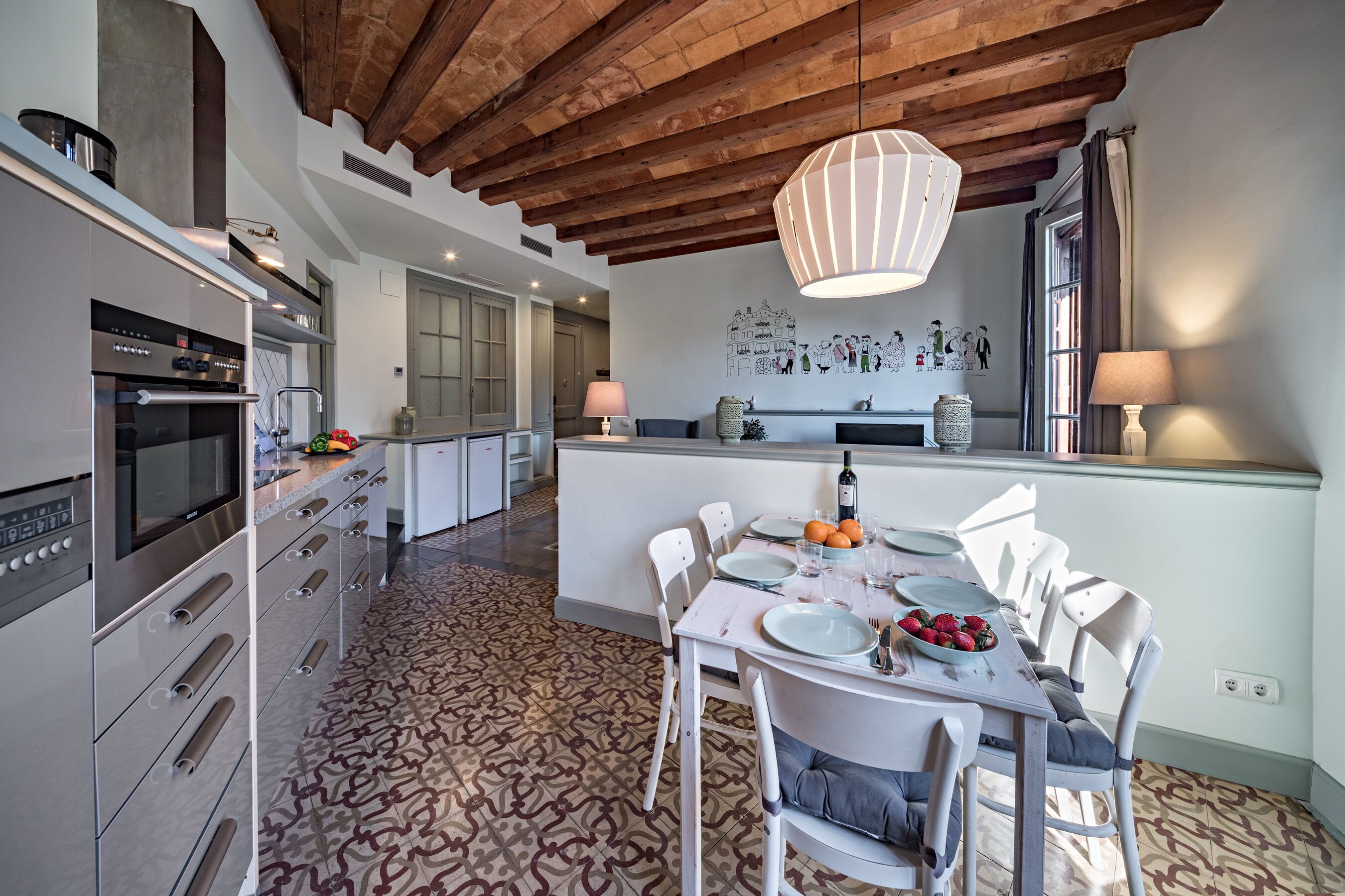 Fridge, oven, dishwasher, toaster