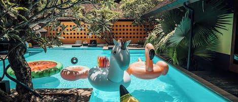 2 outdoor pools, pool umbrellas, sun loungers