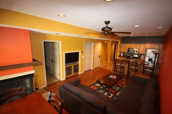 TV, fireplace, DVD player, table tennis