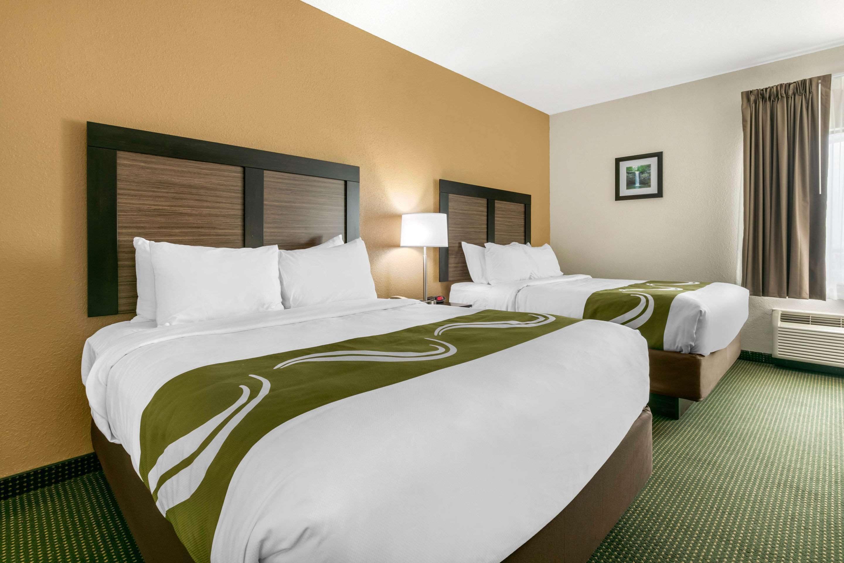 Standard Room, 2 Queen Beds, Non Smoking | Iron/ironing board, WiFi (free), bed sheets