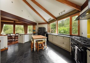 Fridge, microwave, oven, dishwasher - Lodge for up to 10 in Rothiemurchus Forest with hot tub. (Aviemore)