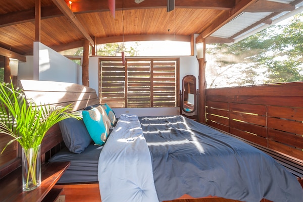 The master bedroom- king bed and luxury!