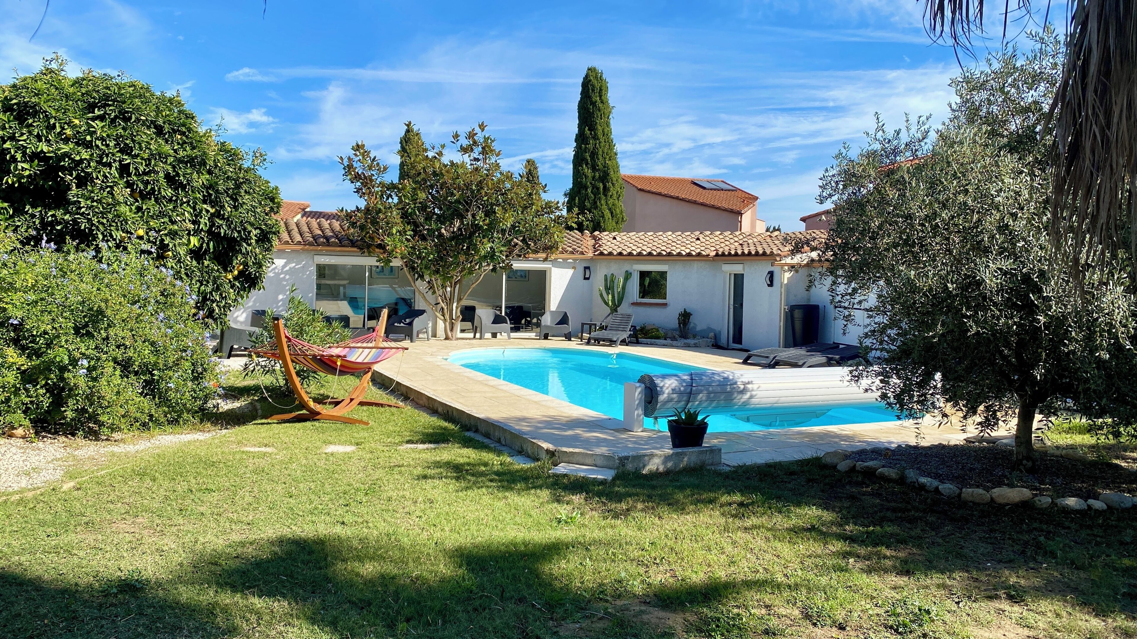 Piscine extérieure, piscine chauffée