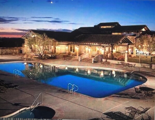 Outdoor pool, a heated pool