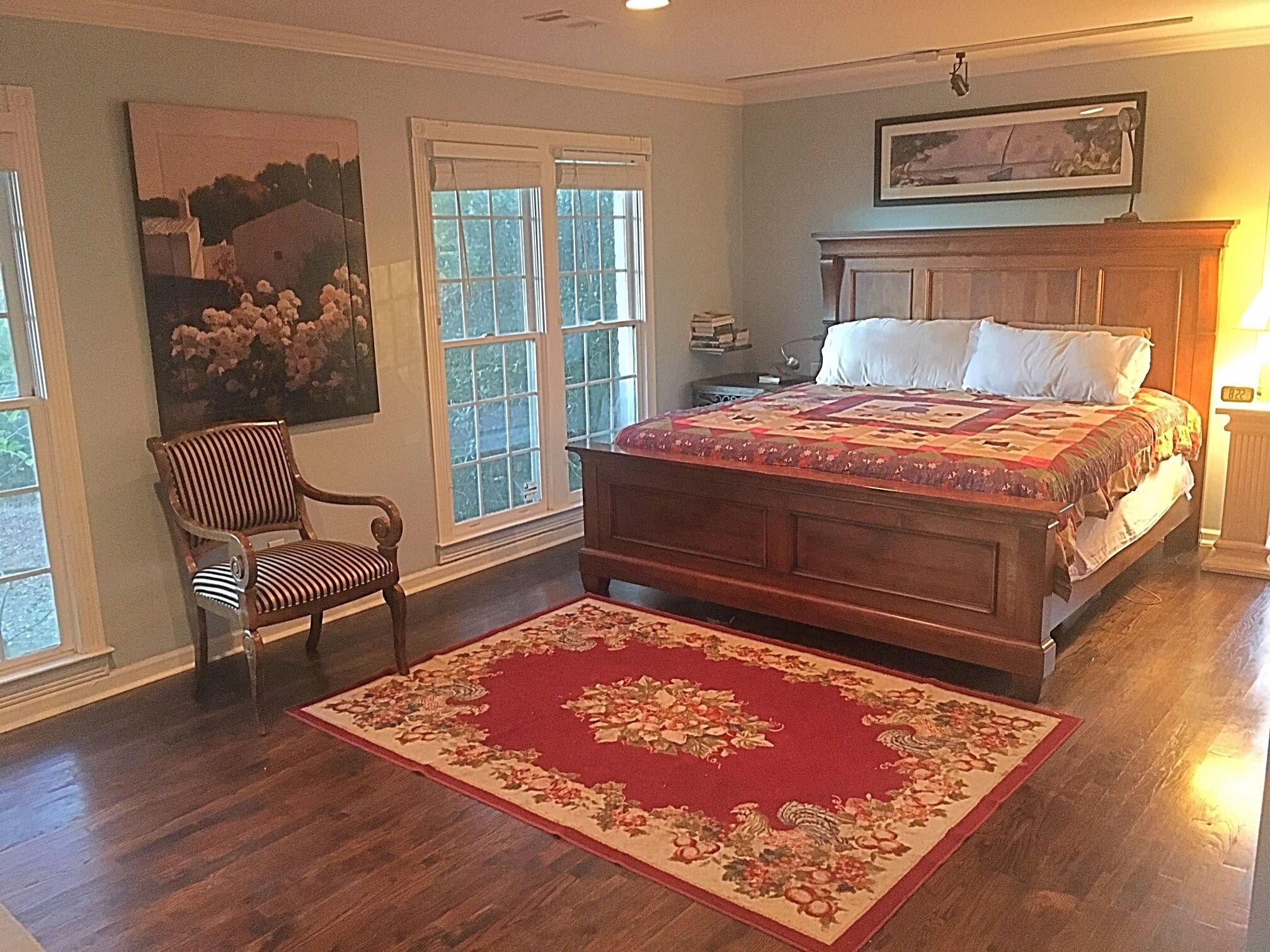 King Bed Suite in Farm House on rural sheep and goat farm