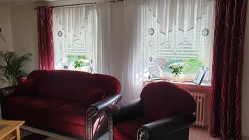 Smart TV, fireplace, DVD player