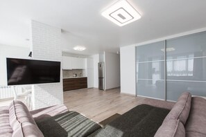 Standaard appartement (Penthouse) | Verduisterende gordijnen, geluiddichte muren