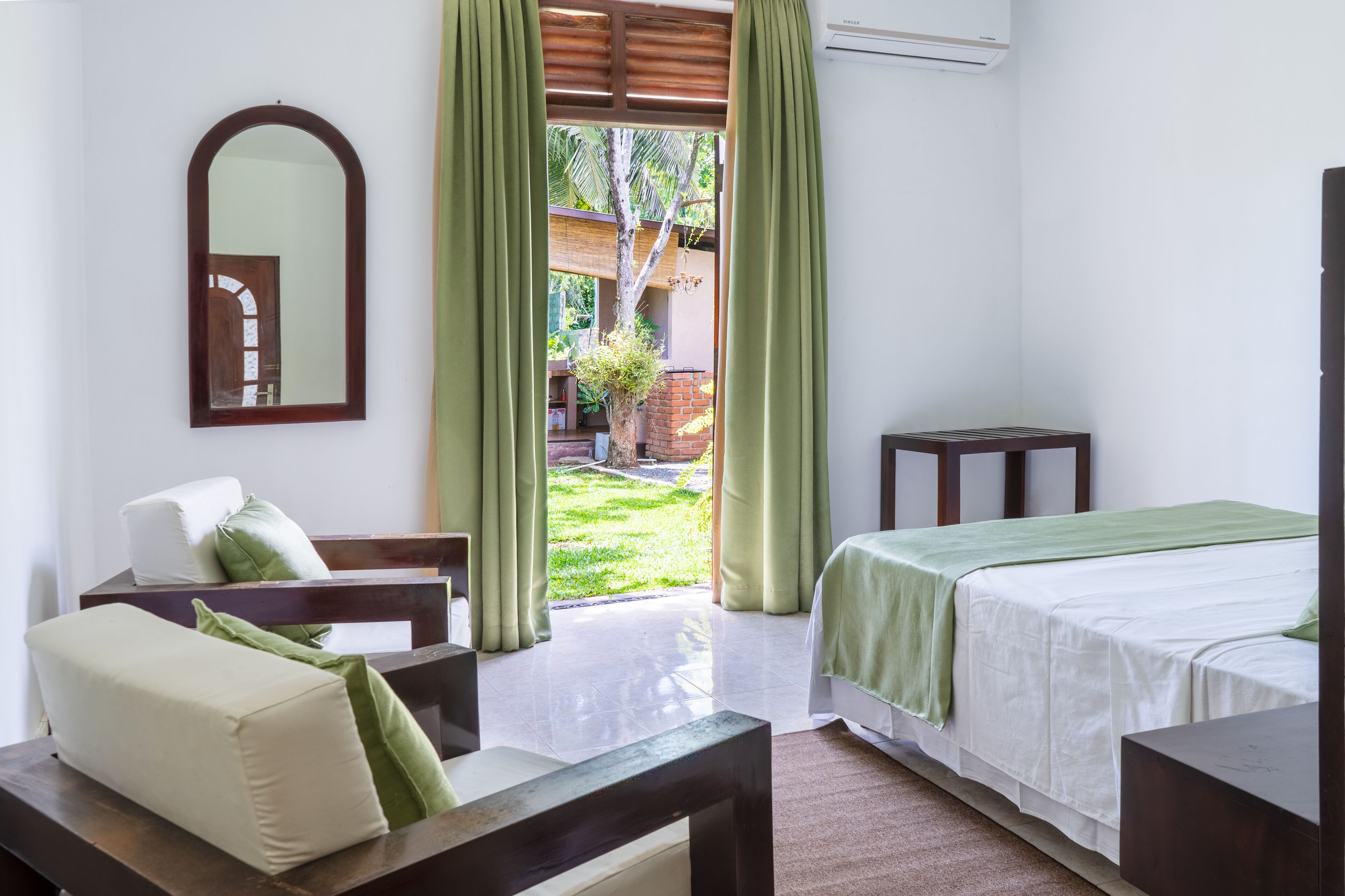 Deluxe-Doppel- oder -Zweibettzimmer, 1 Schlafzimmer, Gartenblick