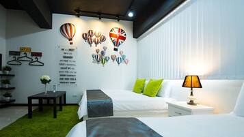Basic Quadruple Room, Non Smoking | Desk, soundproofing, WiFi (free), bed sheets