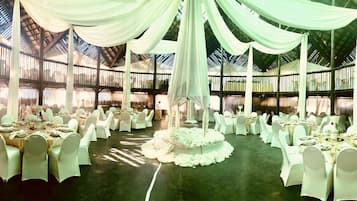 Outdoor banquet area