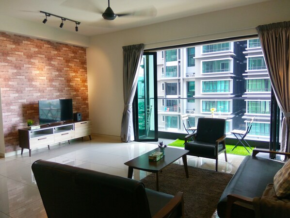 Condo, 3 Bedrooms | Living room | Flat-screen TV - The Reach (Kuala Lumpur)