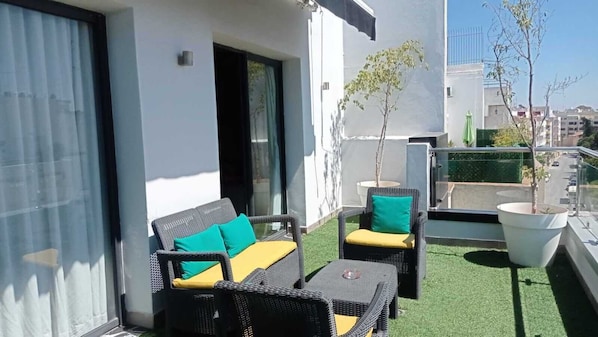 Suite Deluxe, 1 habitación, no fumadores, terraza | Terraza o patio