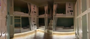 Desk, free WiFi, bed sheets