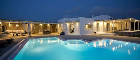 Front of property – evening/night